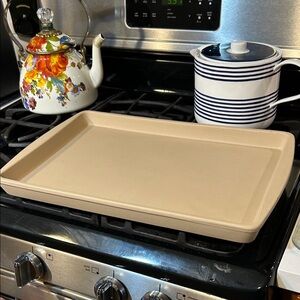 Pampered Chef family heritage stoneware excellent condition cookie sheet